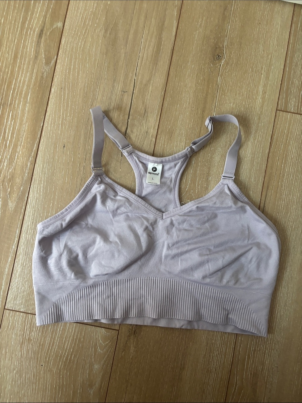 90 degree Lavender Racerback Sports Bra size Large - Picture 5 of 8